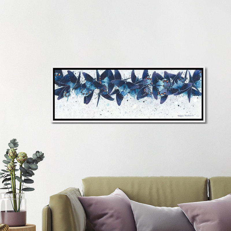Reproduction d’art sur toile, "pipevignes" par Maggie vandewalle, Toile blanche encadrée, H 16 po x l 48 po x 1,5 po
