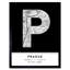 Prague Czechia City Map Black And White - Single Picture Frame Typography