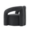 Fauteuil demi-tonneau noir Darian-1133880074