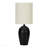 Lighting, 17"H, Table Lamp, Black Ceramic, Ivory / Cream Shade, Transitional
