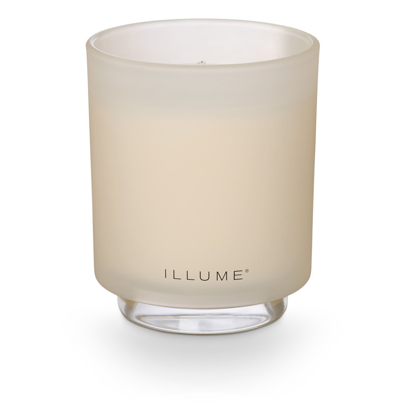 Bougie en verre rechargeable, blanc d'hiver, Verre en boîte rechargeable