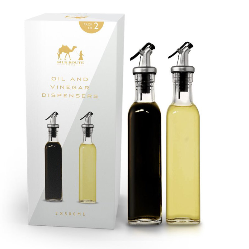 Glass Oil & Vinegar Cruet Set