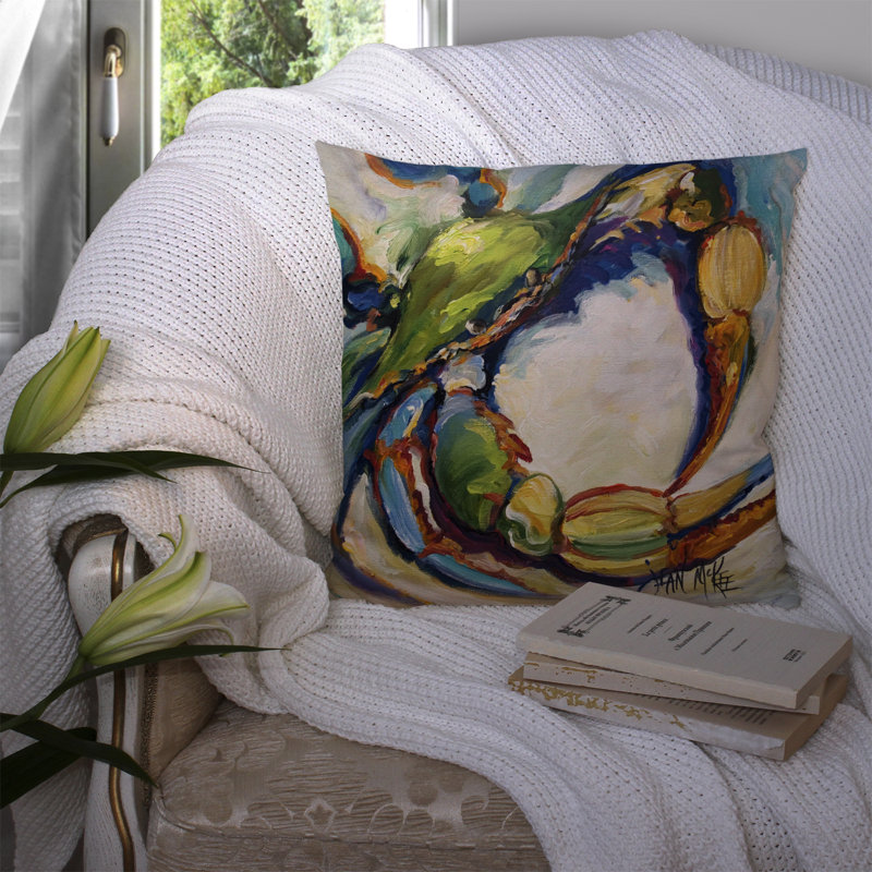 Coussin intérieur/extérieur carré de crabe, H 18 po x l 18 po x P 5,5 po