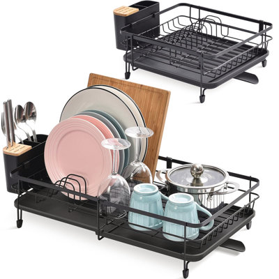 Braschi Adjustable Stainless Steel Dish Rack