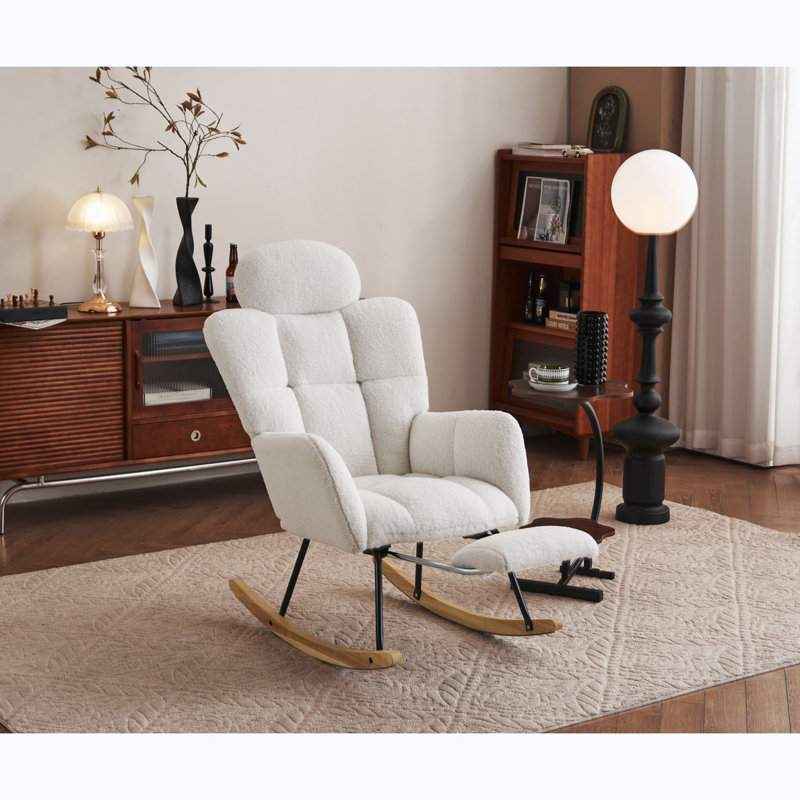 Chaise berçante Teddy, Ivoire ivoire