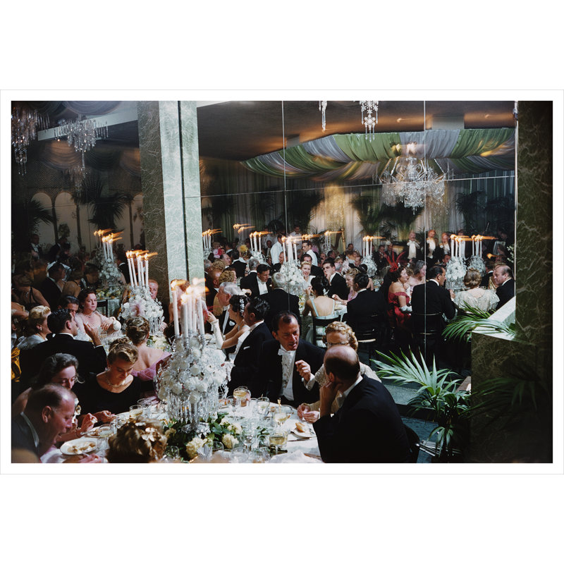 Party At Romanoff's Print by Slim Aarons, 32.5" H x 48.5" W x 0.1" D, Unframed
