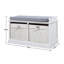 Abbey Canvas Upholstered Storage Bench-1110224352