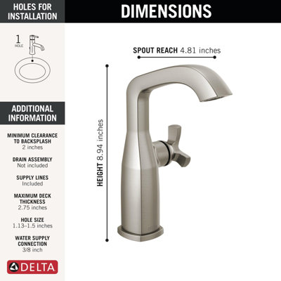 Single Handle Mid-Height Bathroom Faucet