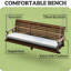 Balançoire d'extérieur - Chaise de conversation en bois avec coussin ergonomique rembourré, tablettes latérales et chaîne réglable. Structure en bois de sapin massif pour des plateaux de jardin stables, système de suspension sécuritaire. Cadre