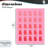 Pink & Red Bear Gradient Wall Plaque, design by LISH Creative