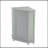 Grey Bathroom Cabinet Triangle Corner Storage Cabinet With Adjustable Shelf Modern Style MDF Board-1505530573