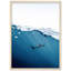 Requin près de la surface, impression d'art mural - affiche de la faune de l'océan - grand requin blanc, art de la mer - impression sous-marine marine - décoration nautique côtière - art mural océan minimaliste - cadeau inspiré par la mer d'aventur-2141533310-2141533305