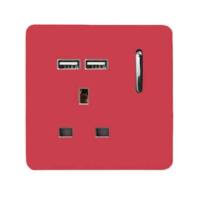 Trendi Switch 1 Gang USB 2100mA Plug Socket