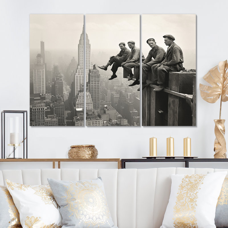 Art mural sur toile City, New York, architecture rétro - Forrest, H 40 po x l 60 po x P 1 po