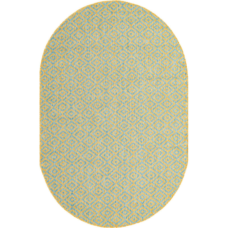Jill Zarin Costa Rica Outdoor Rug, Oval 5'3" x 8'