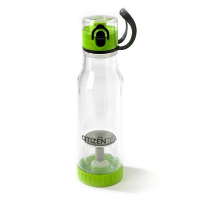 Bouteille de voyage avec infuseur à bouchon noir