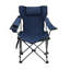 Chaise pliante / portative / inclinable réglable pour camping en plein air (ajustement à trois niveaux), poches latérales et porte-gobelet, sac de transport, bleu foncé