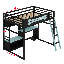 Lit mezzanine en bois avec bureau-1339748978