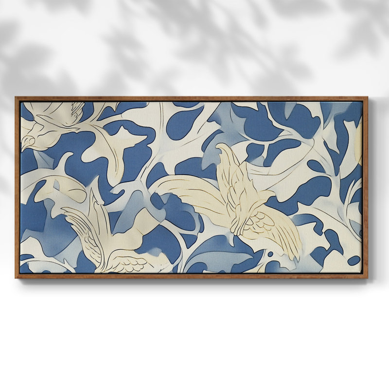 Série abstraite-XIII- Toile tendue avec châssis tendue, prête à être accrochée, H 21 po x l 41 po, Noyer
