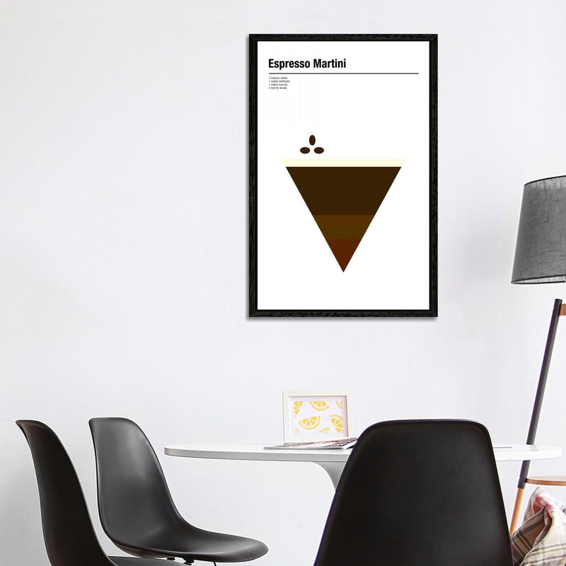 Espresso Martini by Nick Barclay - Print on Canvas, 101.6 cm H x 66.04 cm W, Black Framed