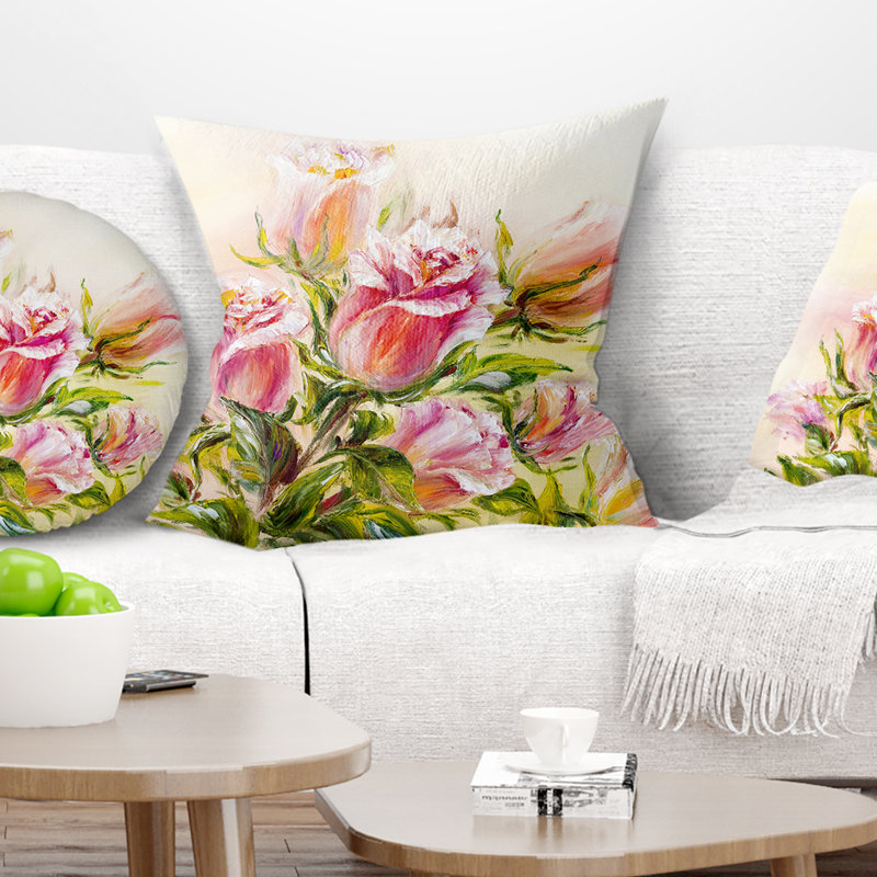 Coussin Floral, Rectangulaire, 12 po x 20 po