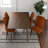 Arlonn 5-Piece Mid-Century Dining Set W/ 4 Velvet Dining Chairs-1071907367