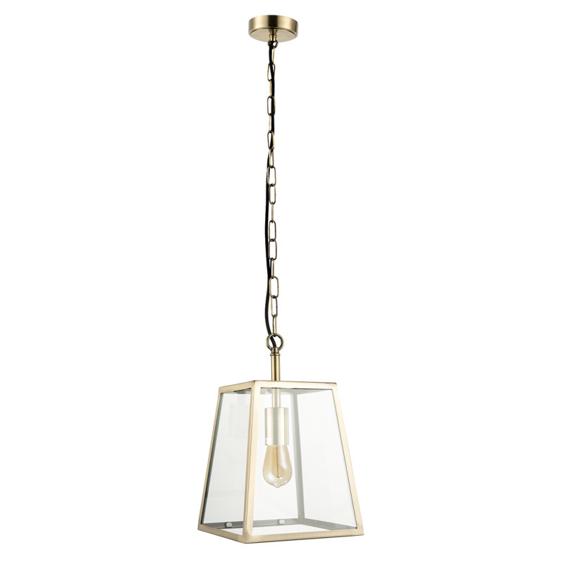 1 - Light Lantern Pendant, Antique Brass