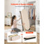Banc coffre ovale avec rangement, peut supporter jusqu'à 300 kg, pliable, en molleton doux, idéal pour le pied de lit. Coffret de lit pliable et rembourré avec grand espace de rangement. Chambre, entrée, grise, conçue pour le salon.-1473274437