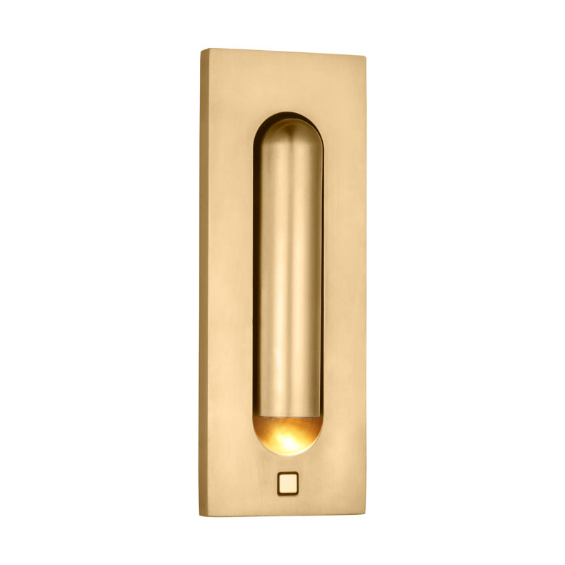 Ponte LED Flush Mounted Sconce, Hand Rubbed Antique Brass