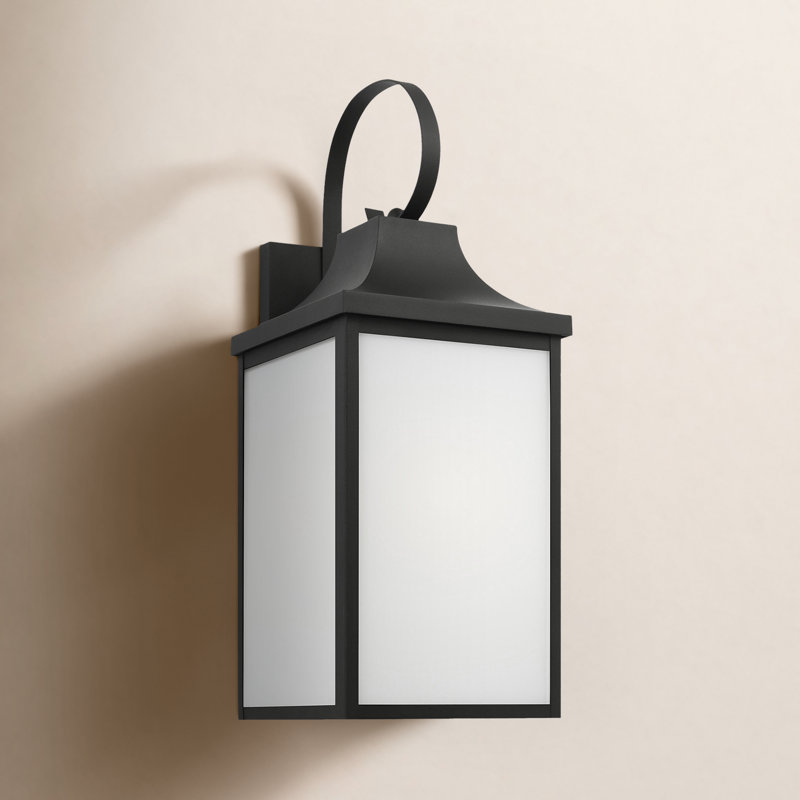 Applique murale en aluminium Leyton, Noir texturé, Non, H 22 po x l 9,75 po x P 8,5 po