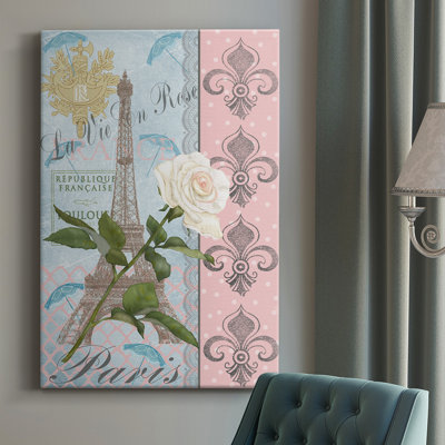 La vie en rose I - peinture sur toile tendue