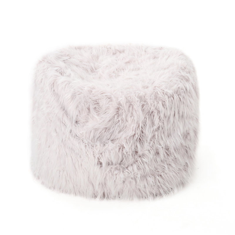 Fauteuil à billes en fausse fourrure lavande, 42 po Haut - Doux, confortable, fermeture à glissière, sac de 52 largeurs, rembourré de mousse
