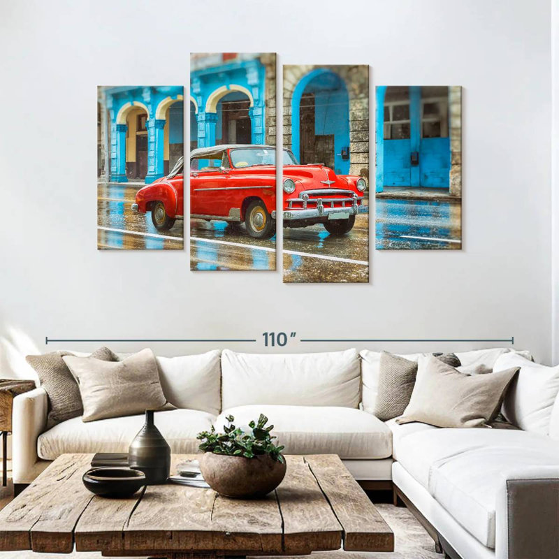 Mehar Car On Cuban Street, 54" H x 84" W