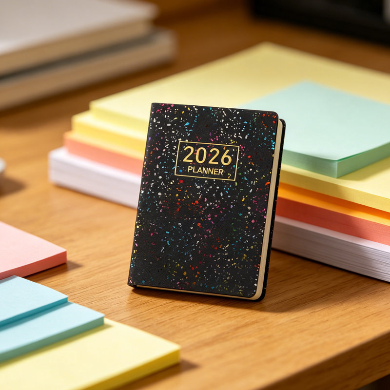 Horaire cahier anglais A7, Black