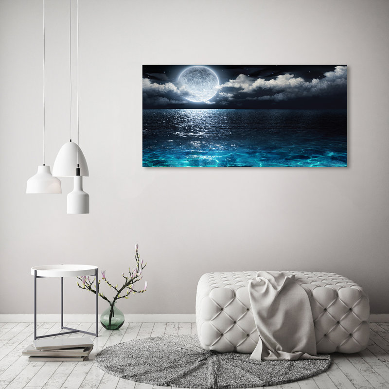 Full Moon - Wrapped Canvas Print, 60cm H x 120cm W