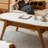 Cream style design solid wood coffee table-107541603