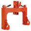 Adaptateur d'attache rapide 3 points 3000lbs pour les tracteurs des catégories 1 et 2 - Système d'attache rapide - 2 Récepteurs - Boulon réglable à 5 niveaux - Largeur du bras inférieur de 27,5 po, ajustement de 14,5 po à 17,5 po - Orange