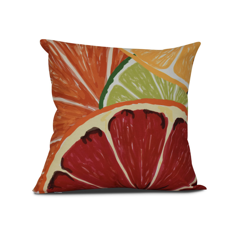 Housse de coussin d'extérieur carré Vathylakas Lemonade, H 20 po x l 20 po x P 3 po