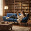  Canapé-lit pliant convertible 2 en 1 moderne et polyvalent, bleu marine-1058791355
