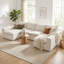 Canapé modulaire en forme de U modulaire 130 po, canapé de plancher en velours côtelé avec mousse à mémoire de forme, canapé à compression sans assemblage, mobilier de salon confortable à 6 places, chaise interchangeable-775911632