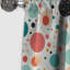 Turquoise rétro Revival Pois Delight - rideau abstrait - rideau occultant - 1 panneaux-107551370
