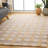 Ketela Hand Tufted Wool/Cotton Geometric Rug in Grey/Ivory-915040763