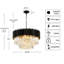 Luna Modern Tiered Matte  Black Crystal Chandelier-559560560-559560563-559560567