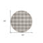 Tapis rond 8 po gris