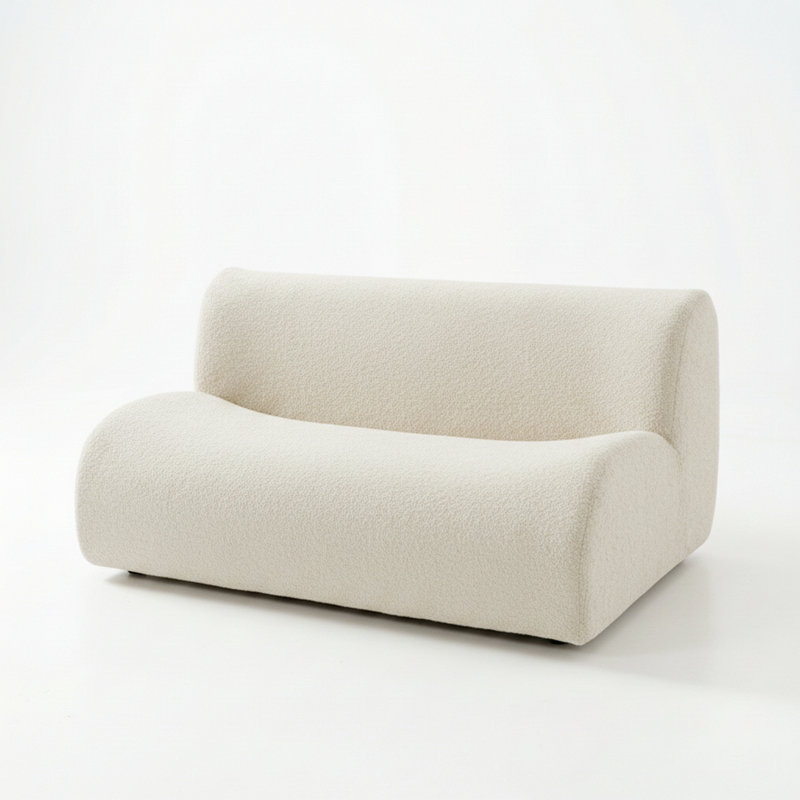Causeuse modulaire Boneless (sans accoudoirs), Ourson blanc