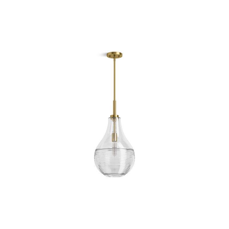 Simplice 5 In. Bottle Pendant, Gold, 72.44" H x 12" W x 12.38" D