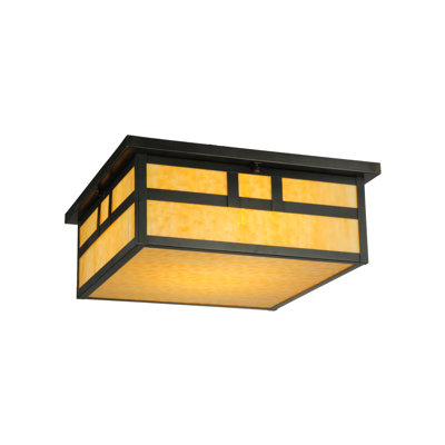 Plafonnier encastré carré unique à 4 lumières 31,25 po