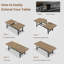 Table de salle à manger extensible 63-83 ", table de salle à manger rectangulaire industrielle pour 6 à 8 personnes, table de cuisine extensible-783531042