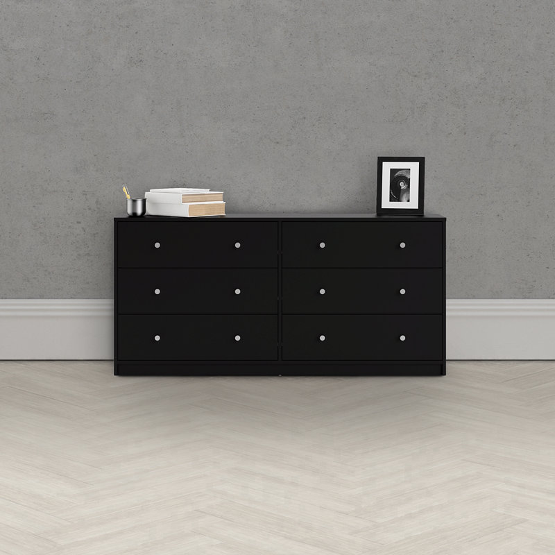 Gott 6 Drawer 143.1cm W Dresser, Black