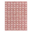 Tapis d'intérieur / extérieur en plastique tissé à la machine en rouge / ivoire-73187310